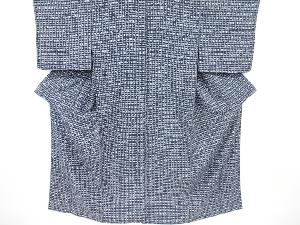 大正ロマン　変わり格子に抽象草花模様着物